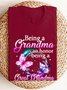 Lässig Rundhals Textbriefe Sweatshirt