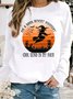 Lässig Rundhals Textbriefe Sweatshirt