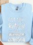 Lässig Rundhals Textbriefe Sweatshirt