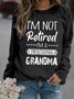 Lässig Rundhals Textbriefe Sweatshirt