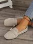 Lässig Unifarben Slip On Flach Flache Schuhe