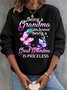 Lässig Rundhals Textbriefe Sweatshirt