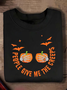 Lässig Rundhals Textbriefe Sweatshirt
