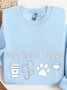 Lässig Rundhals Textbriefe Sweatshirt