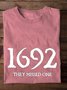 Lässig Textbriefe Rundhals Langarm T-Shirt