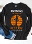 Lässig Textbriefe Rundhals Langarm T-Shirt