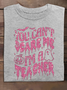 Lässig Textbriefe Rundhals Langarm T-Shirt