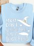 Lässig Rundhals Textbriefe Sweatshirt