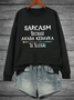 Lässig Rundhals Textbriefe Sweatshirt