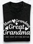 Lässig Buchstabenmuster Rundhals Langarm T-Shirt