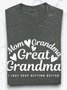 Lässig Buchstabenmuster Rundhals Langarm T-Shirt