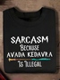 Lässig Rundhals Textbriefe Sweatshirt