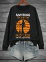 Lässig Rundhals Buchstabenmuster Sweatshirt