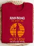 Lässig Rundhals Buchstabenmuster Sweatshirt