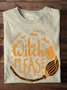 Lässig Buchstabenmuster Rundhals Langarm T-Shirt