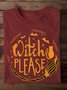 Lässig Buchstabenmuster Rundhals Langarm T-Shirt