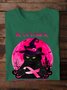 Lässig Rundhals Katze Sweatshirt