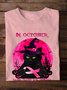 Lässig Rundhals Katze Sweatshirt