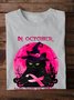 Lässig Rundhals Katze Sweatshirt