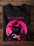 Lässig Rundhals Katze Sweatshirt