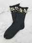 1 Paar Faux Perle Perlen Mitte der Wade Socken