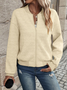 Damen Unifarben Regelmäßig Weit Jacke