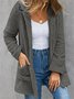 Damen Unifarben Reißverschluss Regelmäßig Weit Jacke