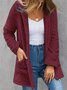 Damen Unifarben Reißverschluss Regelmäßig Weit Jacke