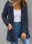 Damen Unifarben Reißverschluss Regelmäßig Weit Jacke