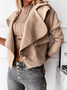 Damen Unifarben Regelmäßig Weit Jacke