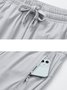 Damen Unifarben Lang Elastische Taille Hose Lässig Frühling/Herbst Hose