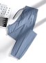Damen Unifarben Lang Elastische Taille Hose Lässig Frühling/Herbst Hose