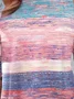 Retro Farbblock Rundhals Langarm T-Shirt
