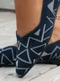 Lässig Geometrisch Slip On Flach Flache Schuhe