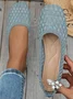 Lässig Unifarben Slip On Flach Flache Schuhe