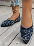 Lässig Geometrisch Slip On Flach Flache Schuhe