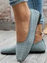 Lässig Unifarben Slip On Flach Flache Schuhe