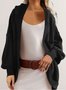 Damen Unifarben Geknöpft Regelmäßig Weit Jacke
