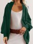 Damen Unifarben Geknöpft Regelmäßig Weit Jacke
