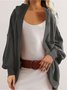 Damen Unifarben Geknöpft Regelmäßig Weit Jacke