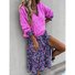 Damen Garn/Wollgarn Unifarben Langarm Bequem Lässig Perlen Pullover