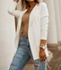 Damen Unifarben Regelmäßig Weit Blazer