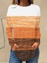 Lässig Abstrakt Rundhals Langarm T-Shirt