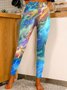 Lässig Abstrakt Lang Leggings