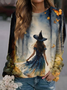 Lässig Rundhals Halloween Sweatshirt