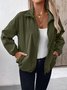 Damen Unifarben Regelmäßig Weit Jacke