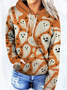 Lässig Kapuze Halloween Sweatshirt