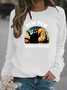 Lässig Rundhals Halloween Sweatshirt