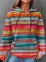 Lässig Kapuze Abstrakt Sweatshirt