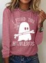 Lässig Halloween Rundhals Langarm T-Shirt